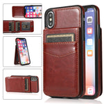 Custodia TPU con supporto e slot carte per iPhone