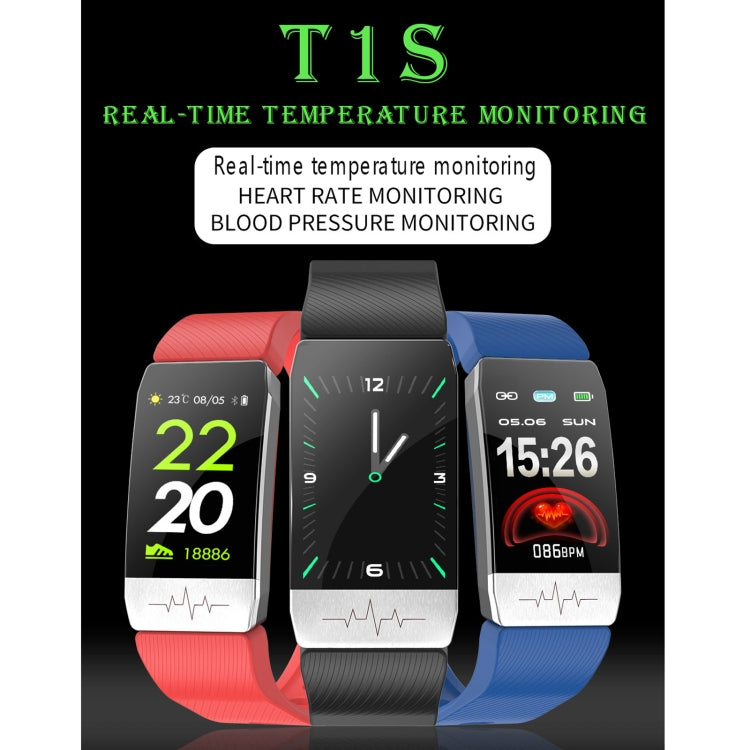 Braccialetto smart impermeabile T1S con schermo 1,14 pollici
