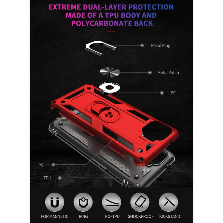 Custodia protettiva TPU e PC con supporto girevole per OPPO Reno4
