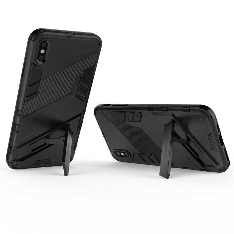 Custodia TPU antiurto con supporto invisibile per iPhone XS Max