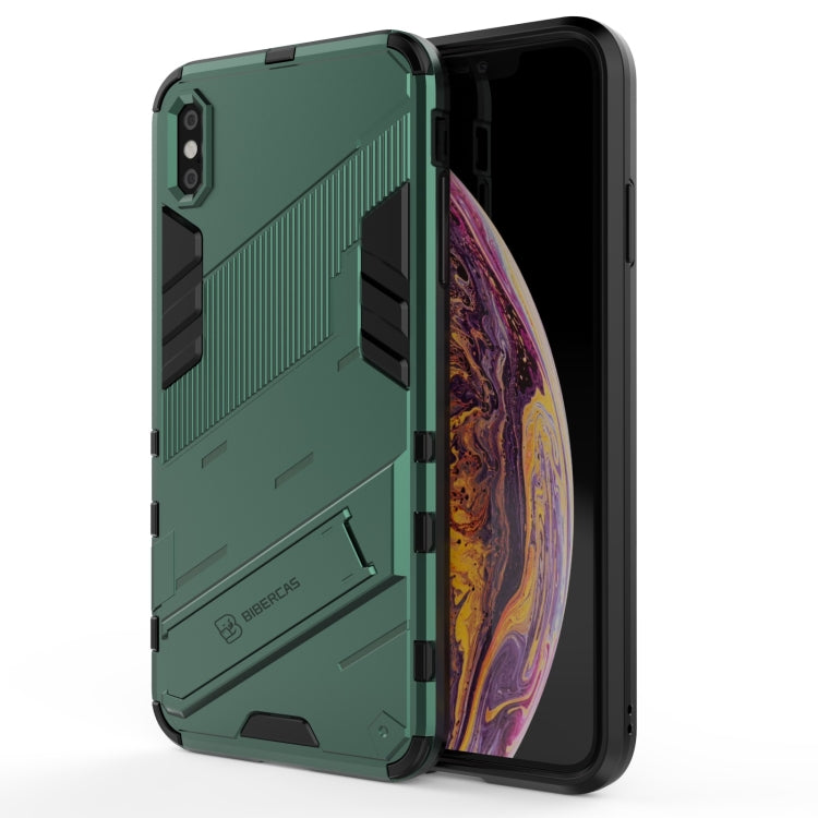 Custodia TPU antiurto con supporto invisibile per iPhone XS Max