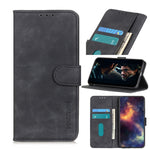KHAZNEH Retro Texture PU + TPU Custodia in pelle a vibrazione orizzontale con supporto, slot per carte e portafoglio, For LG K53, For Motorola Moto E7 Power, For Motorola Moto G30