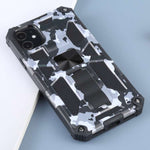 Custodia TPU antiurto camouflage con supporto per iPhone 11