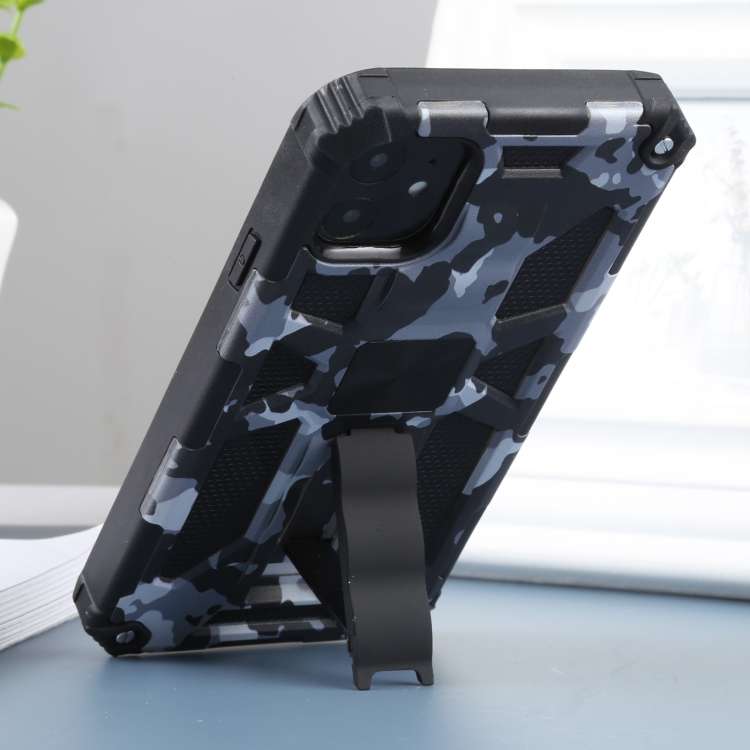 Custodia TPU antiurto camouflage con supporto per iPhone 11