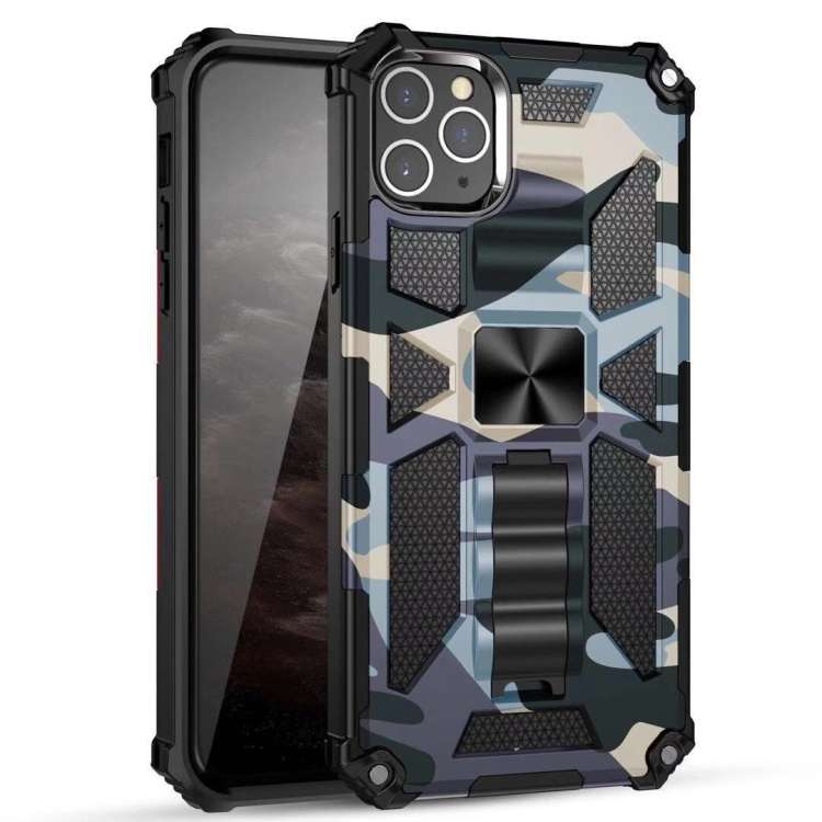 Custodia TPU antiurto camouflage con supporto per iPhone 11