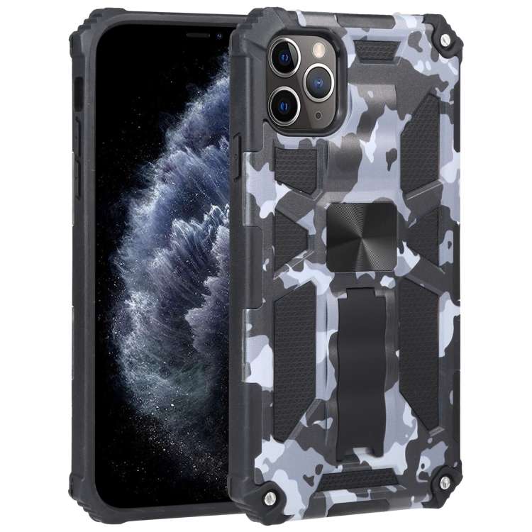 Custodia TPU antiurto camouflage con supporto per iPhone 11