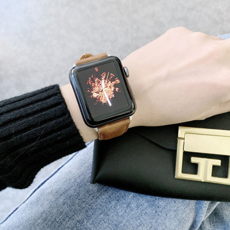 Cinturino in pelle Texture Crazy Horse per Apple Watch