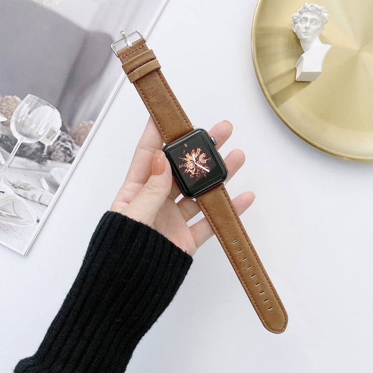 Cinturino in pelle Texture Crazy Horse per Apple Watch