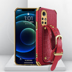 Custodia in pelle con motivo coccodrillo in TPU elettrolitico con cinturino da polso, For Huawei Mate 40 Pro Plus, For Huawei Nova 8, For Huawei Nova 8 SE, For Huawei Nova 8 Pro