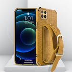 Custodia in pelle con motivo coccodrillo in TPU elettrolitico con cinturino da polso, For Huawei Enjoy 20, For Huawei Enjoy 20 SE, For Huawei Enjoy 20 Plus