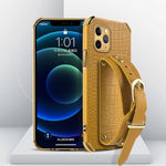 Custodia TPU effetto pelle coccodrillo con cinturino per iPhone 1