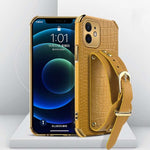 Custodia TPU effetto pelle coccodrillo con cinturino per iPhone 1