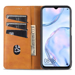 AZNS Custodia in pelle a vibrazione orizzontale con struttura in vitello magnetico con slot per carte, supporto e portafoglio, For Oppo A55 5G, For Honor V40 5G