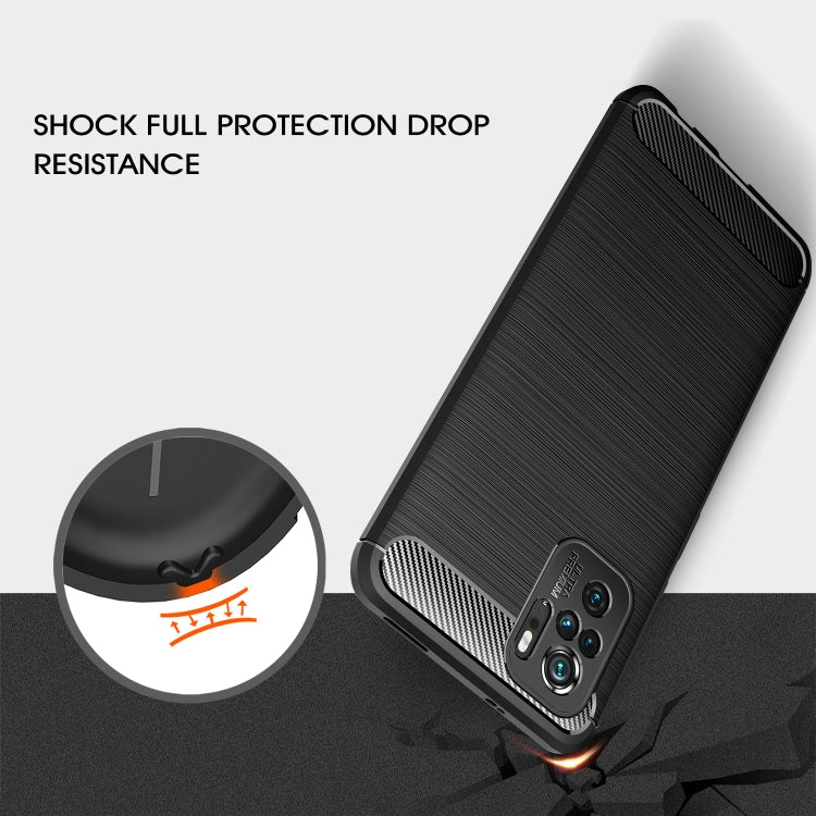 Custodia in TPU fibra di carbonio per Xiaomi Redmi Note 10