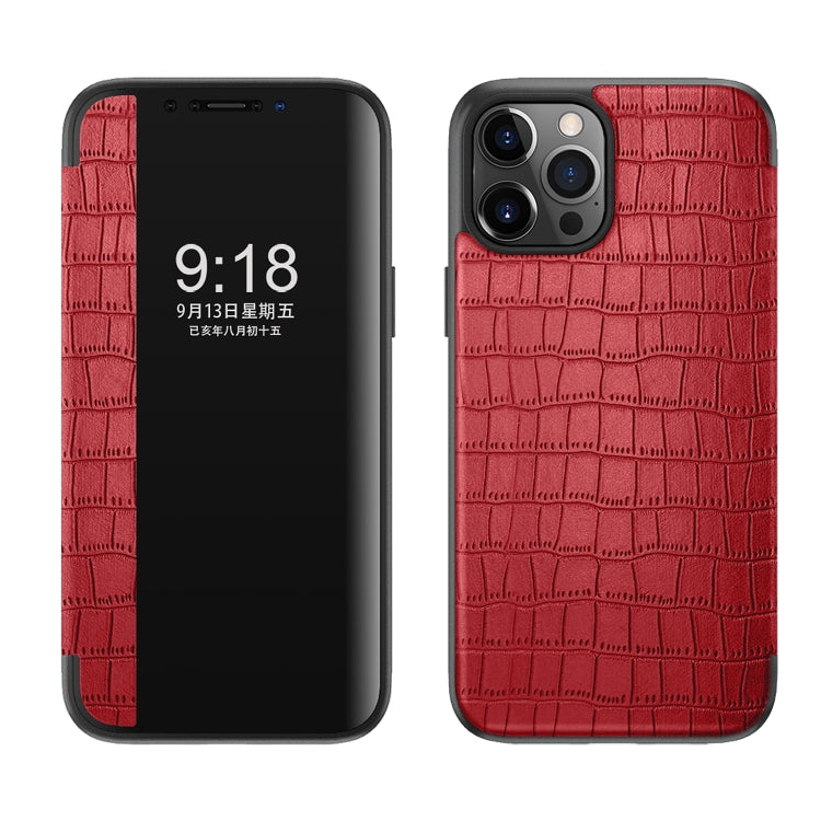 Custodia in pelle con finestra per iPhone 12 mini
