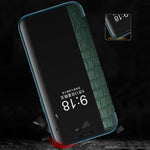 Custodia in pelle con finestra per iPhone 12 mini