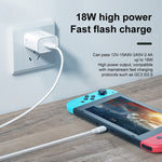 Caricabatterie rapido WK WP-U57 Max 18W con cavo USB-C