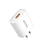 Caricabatterie rapido 18W con cavo USB a 8 pin bianco