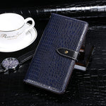 Custodia portafoglio in pelle con supporto e slot carte