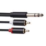 Cavo audio stereo 6,35 mm a doppio RCA maschio 1,5-5 metri