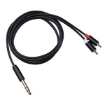 Cavo audio stereo 6,35 mm a doppio RCA maschio 1,5-5 metri