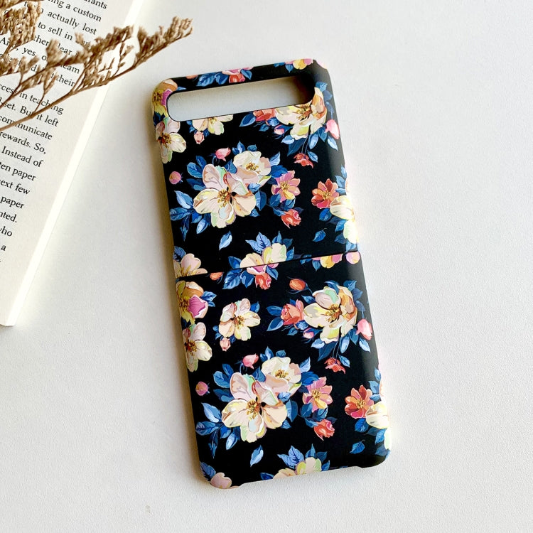 Custodia protettiva pieghevole con motivo floreale per Galaxy Z F