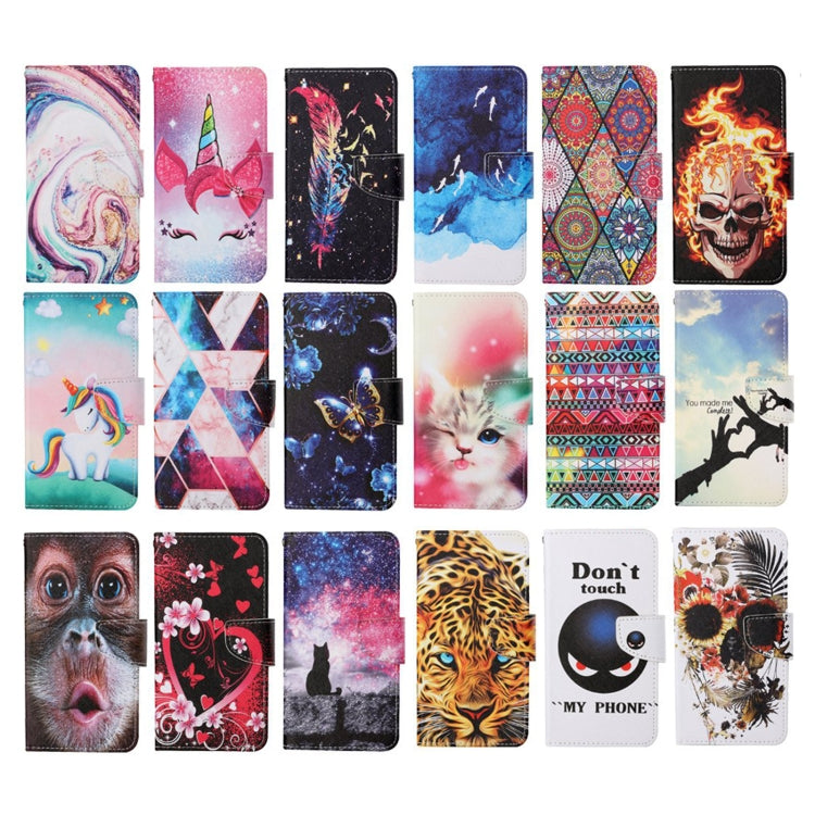 Custodia in pelle Flip orizzontale con motivo dipinto, For OPPO Realme 5