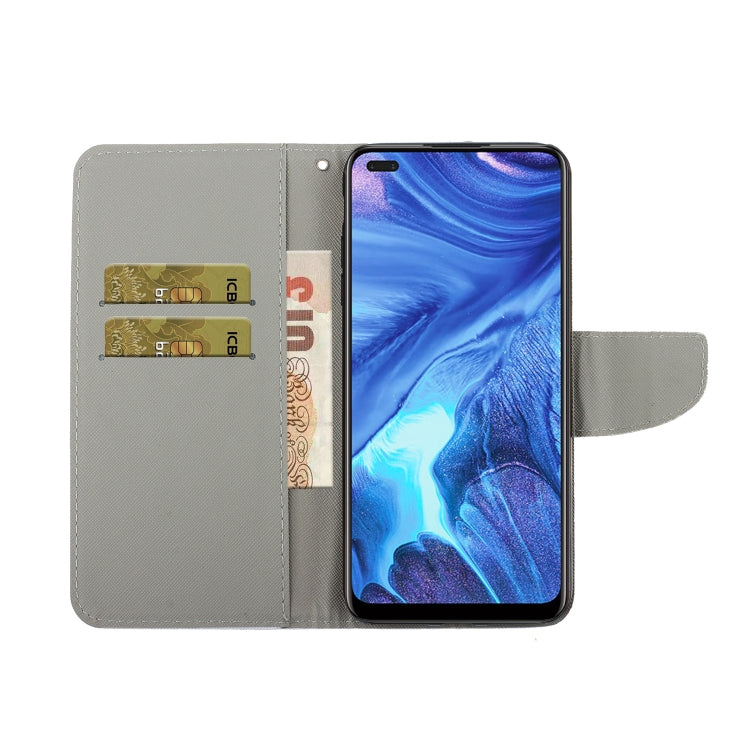 Custodia in pelle Flip orizzontale con motivo dipinto, For OPPO Reno4