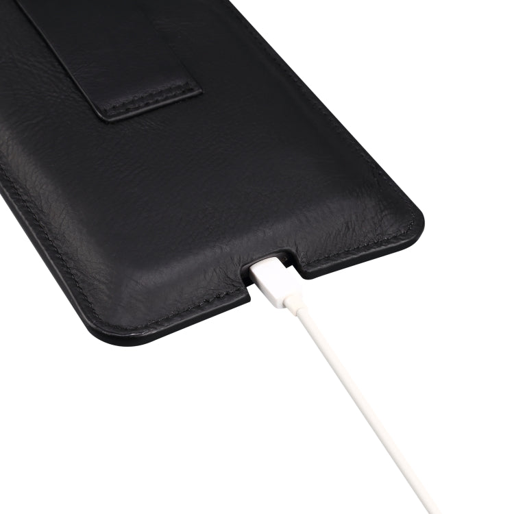 Marsupio in pelle per smartphone fino a 7,2 pollici
