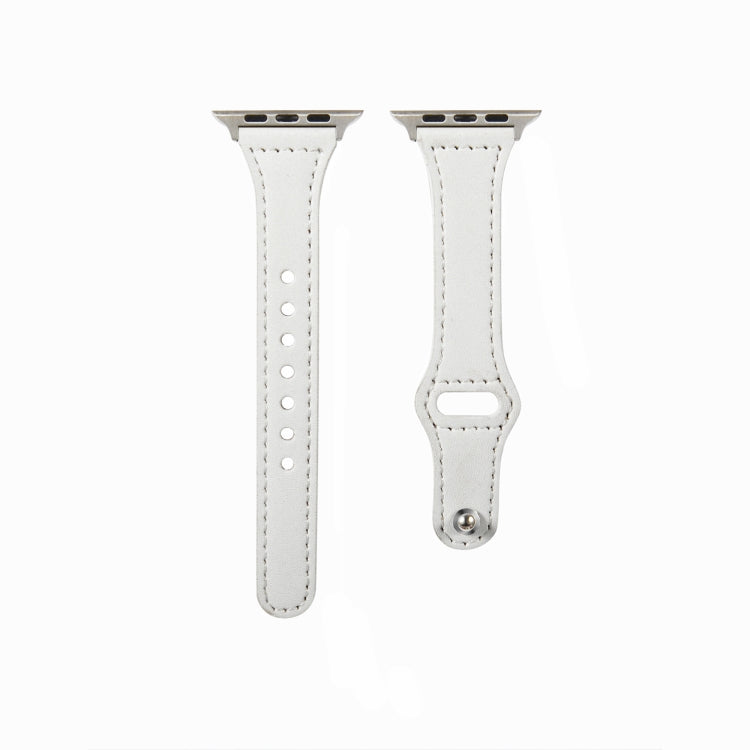 Cinturino in pelle con fibbia inversa per Apple Watch