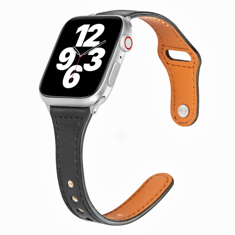 Cinturino in pelle con fibbia inversa per Apple Watch
