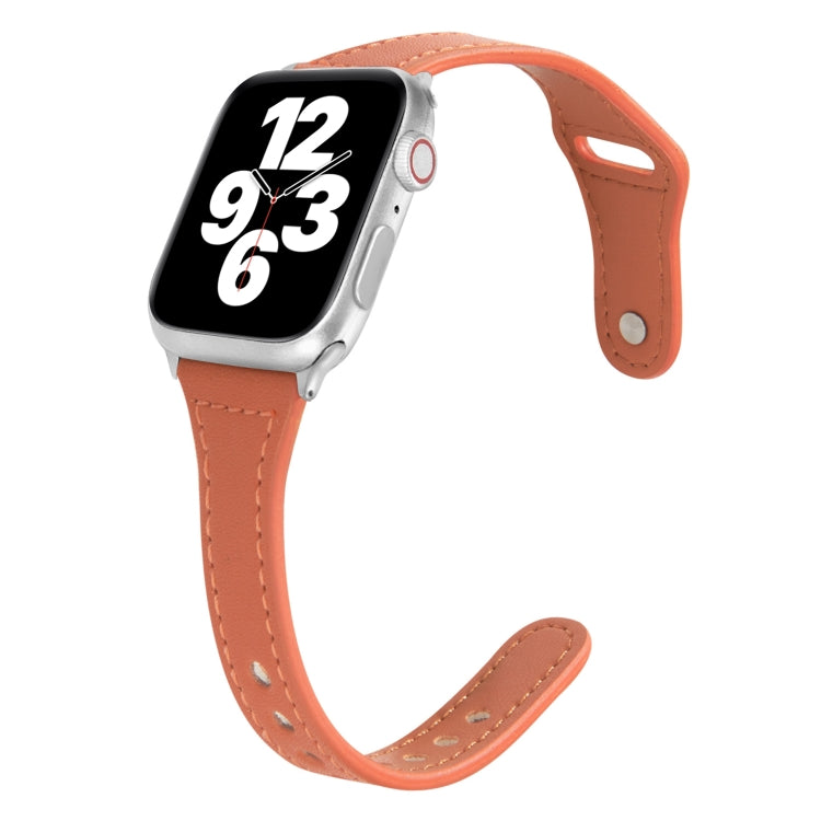 Cinturino in pelle con fibbia inversa per Apple Watch