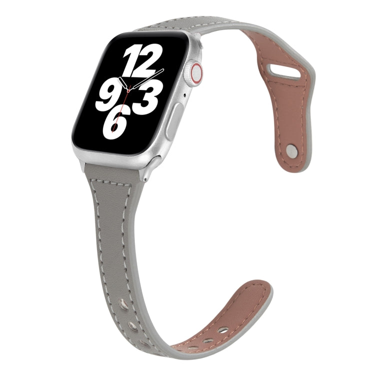 Cinturino in pelle con fibbia inversa per Apple Watch