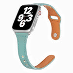 Cinturino in pelle con fibbia inversa per Apple Watch