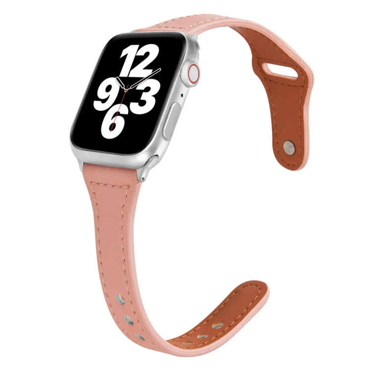 Cinturino in pelle con fibbia inversa per Apple Watch