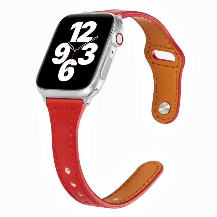 Cinturino in pelle con fibbia inversa per Apple Watch