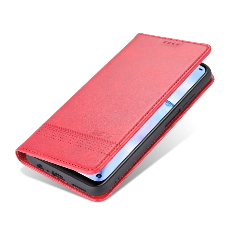 AZNS Custodia in pelle a vibrazione orizzontale con struttura in vitello magnetico con slot per carte, supporto e portafoglio, For Huawei P smart 2021, For Huawei  Y7a, For Huawei  Enjoy 20 SE 4G
