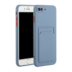 Custodia TPU con slot per schede per iPhone 8 Plus e 7 Plus