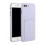 Custodia TPU con slot per schede per iPhone 8 Plus e 7 Plus