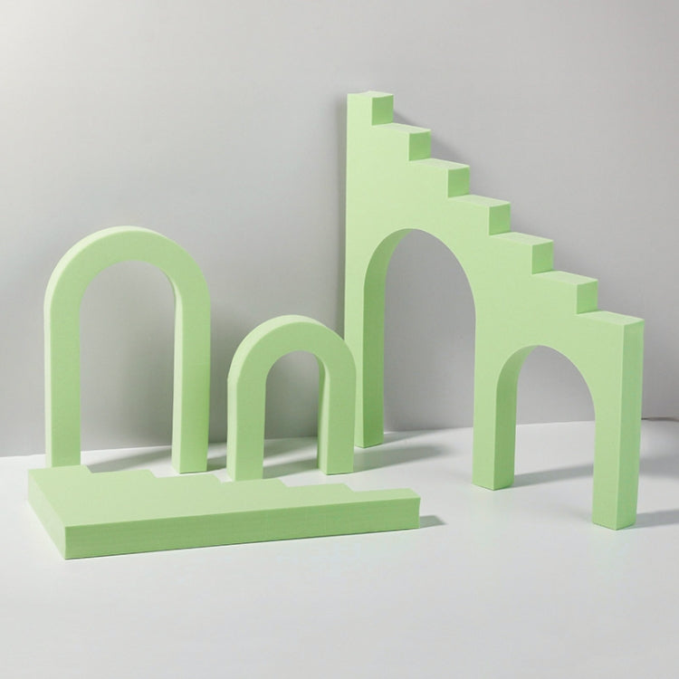 Cubo geometrico Tinta unita Fotografia Sfondo fotografico Tavolo da tiro Oggetti di scena in schiuma, Ladder Combo Kits, 2 x Triangles Combo Kits, Cuboid Doo, 7 x 7 x 6cm Cuboid