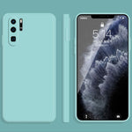 Custodia protettiva a copertura totale antigoccia in silicone liquido imitazione tinta unita, For Huawei P30 Pro, For Huawei P40