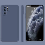Custodia protettiva a copertura totale antigoccia in silicone liquido imitazione tinta unita, For Huawei P30 Pro, For Huawei P40
