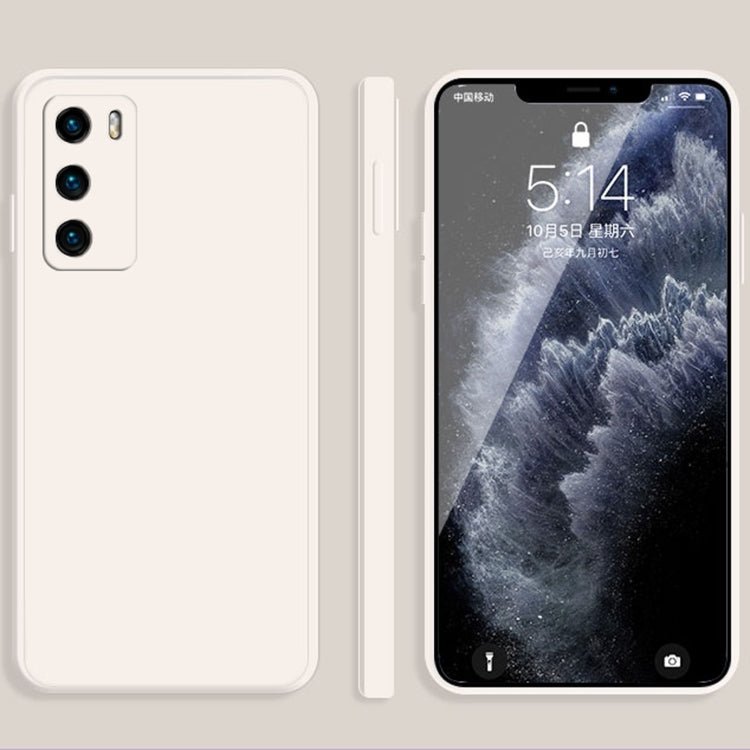 Custodia protettiva a copertura totale antigoccia in silicone liquido imitazione tinta unita, For Huawei P30 Pro, For Huawei P40