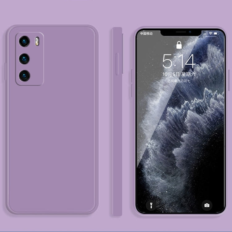Custodia protettiva a copertura totale antigoccia in silicone liquido imitazione tinta unita, For Huawei P30 Pro, For Huawei P40