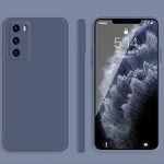 Custodia protettiva a copertura totale antigoccia in silicone liquido imitazione tinta unita, For Huawei P30 Pro, For Huawei P40