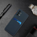 Custodia TPU con slot per schede per Samsung Galaxy A72 5G