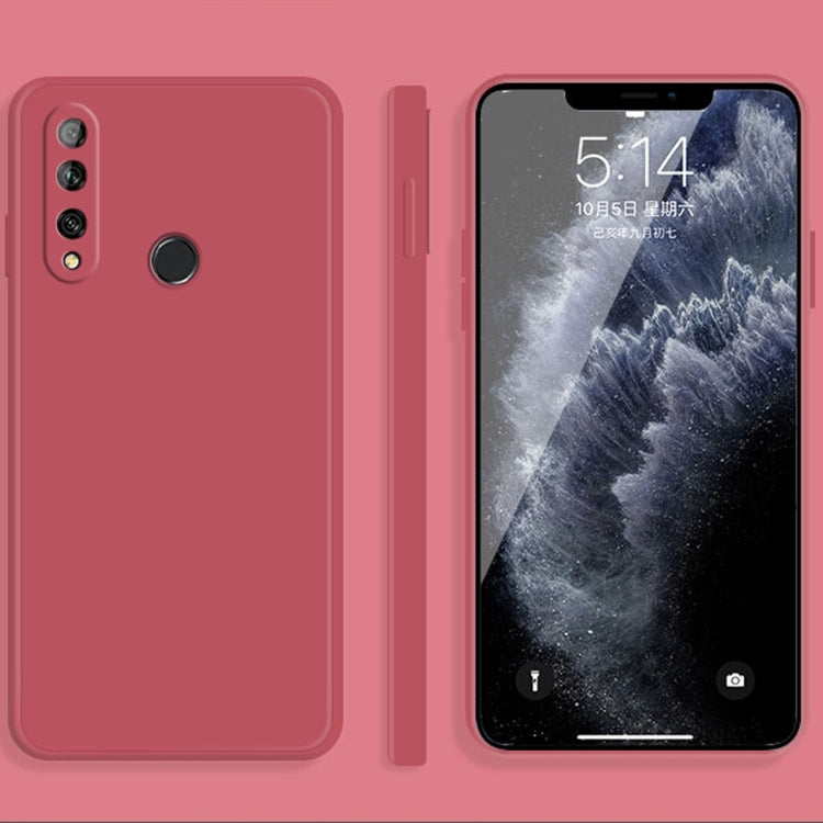 Custodia protettiva a copertura totale antigoccia in silicone liquido imitazione tinta unita, For Huawei Enjoy 10 Plus, For Huawei Enjoy 10s