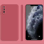 Custodia protettiva a copertura totale antigoccia in silicone liquido imitazione tinta unita, For Huawei Enjoy 10 Plus, For Huawei Enjoy 10s