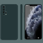 Custodia protettiva a copertura totale antigoccia in silicone liquido imitazione tinta unita, For Honor 20i, For Honor 20 Pro