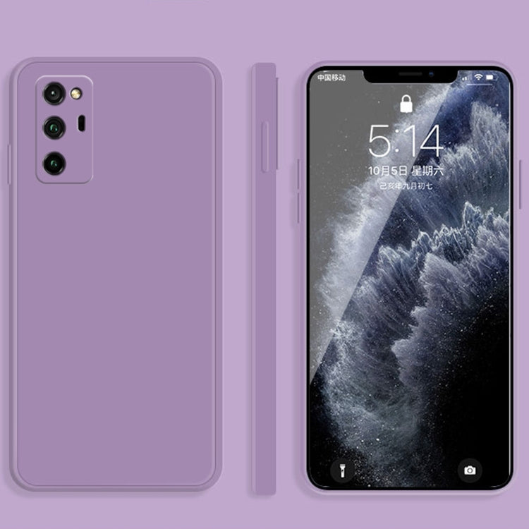 Custodia protettiva a copertura totale antigoccia in silicone liquido imitazione tinta unita, For Honor V30 Pro, For Honor V40 5G
